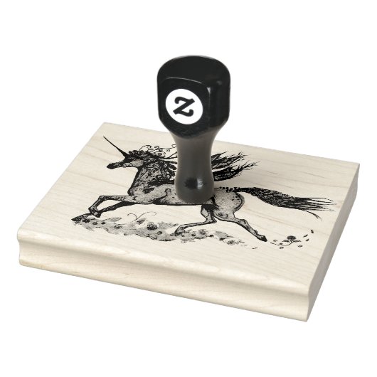 Tampons Encreurs Cheval de Fleur Plante Pegasus Fairy Unicorn Pegas (Tampon)