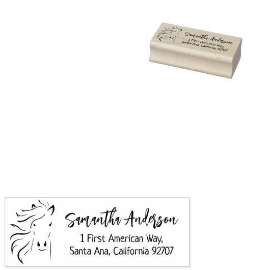 Tampons Encreurs Cheval élégant, adresse de retour personnalisée (Tamponné)