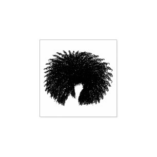 Tampons Encreurs Cheveux Afro Noirs Bouclés