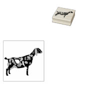 Tampons Encreurs Chèvre laitière nubienne tachetée sur la lune (Tamponné)