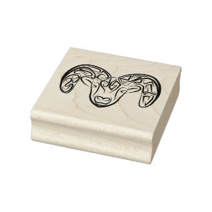 Tampons Encreurs Chèvre tribale noire et blanche / Mouton