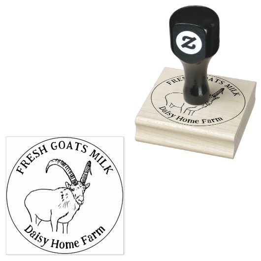 Tampons Encreurs Chèvres Lait Laitier Nom commercial Noir et blanc (Tamponné)