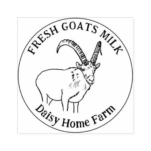 Tampons Encreurs Chèvres Lait Laitier Nom commercial Noir et blanc (Impression)