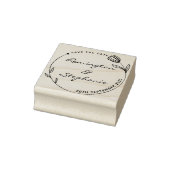 Tampons Encreurs Chic Belle Fleur Rond Enregistrer La Date (Tampon)