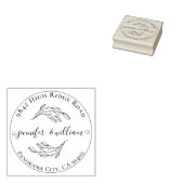 Tampons Encreurs Chic Botanique Whimsical Script Mariage Adresse (Tamponné)