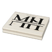 Tampons Encreurs Chic Élégant Simple Monogramme Initial Nom (Tampon)