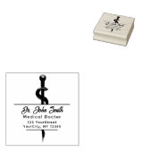 Tampons Encreurs Chic Médicale Asclepius Nom de script Adresse de r (Tamponné)