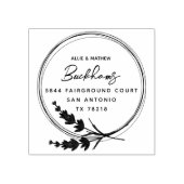 Tampons Encreurs Chic Rustic Lavender Marié Couple Adresse de retou (Impression)