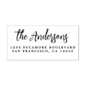 Tampons Encreurs Chic Script Calligraphy Nom de famille Adresse de (Impression)