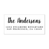 Tampons Encreurs Chic Script Calligraphy Nom de famille Adresse de (Impression)