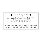 Tampons Encreurs Chic Script Future M. Mme Mariage Adresse de retou (Impression)