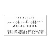 Tampons Encreurs Chic Script Future M. Mme Mariage Adresse de retou (Impression)