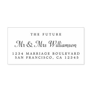 Tampons Encreurs Chic Script Future M. Mme Mariage Adresse de retou