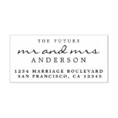 Tampons Encreurs Chic Script Future M. Mme Mariage Adresse de retou (Impression)