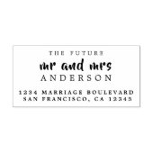 Tampons Encreurs Chic Script Future M. Mme Mariage Adresse de retou (Impression)