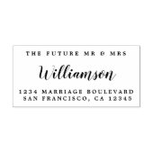 Tampons Encreurs Chic Script Future M. Mme Mariage Adresse de retou (Impression)