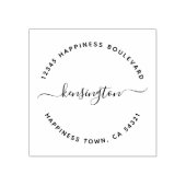 Tampons Encreurs Chic Script Nom de famille Adresse de retour (Impression)