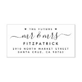 Tampons Encreurs Chic Simple Future M. Mme Mariage Retour Adresse (Impression)