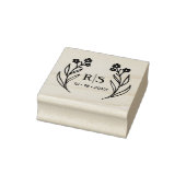 Tampons Encreurs Chic tendance Fleurs sauvages Mariage Initiales Mo (Tampon)