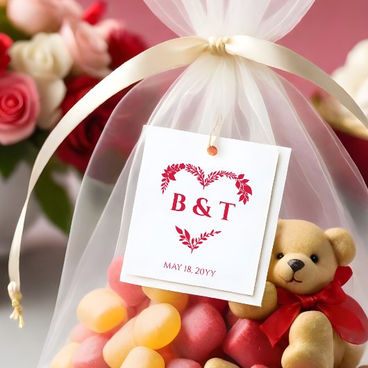 Tampons Encreurs Chic Wildflowers & Branches Heart Shape Initials