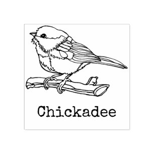 Tampons Encreurs Chickadee Bird Nature Custom Art