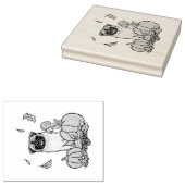 Tampons Encreurs Chien Carlin d'automne (fawn) Citrouille mignon Fe (Tamponné)