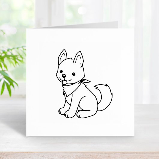 Tampons Encreurs Chien Chien Chien Chien Blanc Husky Couleur Moi