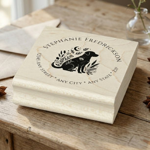 Tampons Encreurs Chien d'adresse de retour Floral Céleste Botanique