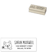 Tampons Encreurs Chien joyeux Shiba Inu Adresse de l'animal (Tamponné)