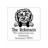 Tampons Encreurs Chien maltais, adresse de retour, (Impression)