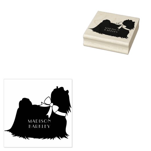 Tampons Encreurs Chien maltais Chien Chien Chien Coiffure longue (Tamponné)