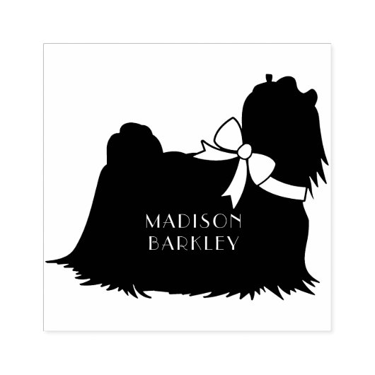 Tampons Encreurs Chien maltais Chien Chien Chien Coiffure longue (Impression)