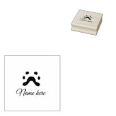 Tampons Encreurs Chien patte noir animal ajouter nom texte animal p (Tamponné)