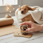 Tampons Encreurs Chien Paw Coeur Silhouette Timbre en caoutchouc