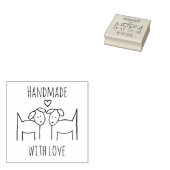 Tampons Encreurs Chiens avec Coeur fait main avec amour (Tamponné)