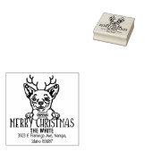 Tampons Encreurs Chihuahua Chien Joyeux Noël Retour Adresse (Tamponné)