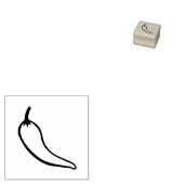 Tampons Encreurs Chili Pepper Gardening Vegetable Style Lino-cut (Tamponné)