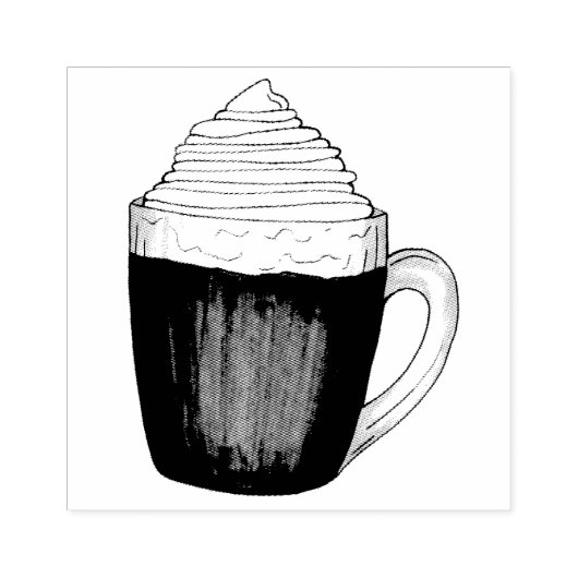 Tampons Encreurs Chocolat Chaud cacao Crème blanchie Boisson d'hive (Impression)