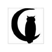 Tampons Encreurs Chouette assise sur le croissant de lune (Impression)