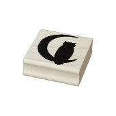 Tampons Encreurs Chouette assise sur le croissant de lune (Tampon)