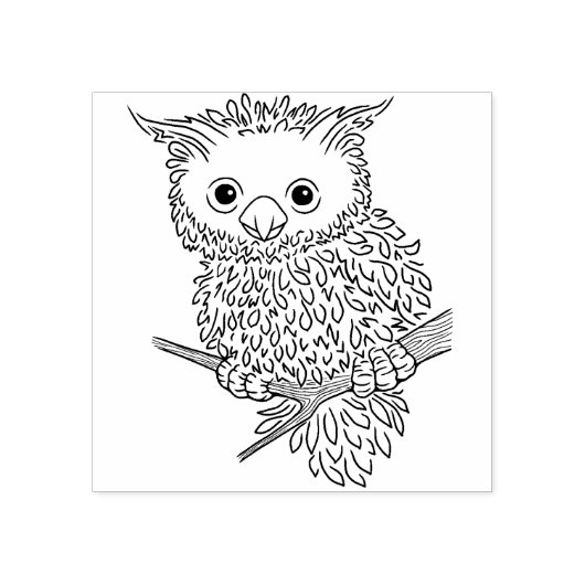 Tampons Encreurs Chouette bouffée sur le timbre en caoutchouc de la (Impression)