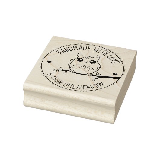Tampons Encreurs Chouette Cute, Personnalisée À La Main Avec Amour, (Tampon)