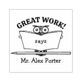 Tampons Encreurs Chouette de classe d'enseignant moderne grand trav (Impression)