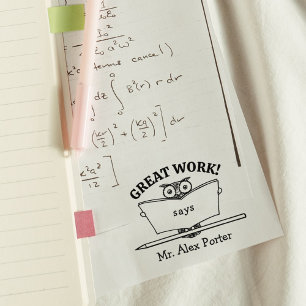 Tampons Encreurs Chouette de classe d'enseignant moderne grand trav