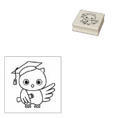 Tampons Encreurs Chouette de graduation mignonne dans un Casquette  (Tamponné)