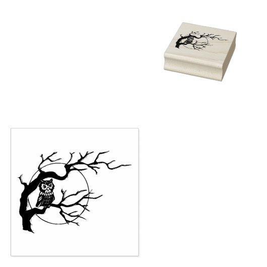 Tampons Encreurs Chouette de nuit classique en Branche avec Timbre (Tamponné)