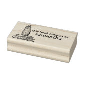 Tampons Encreurs Chouette intelligente avec livres Ce livre apparti (Tampon)