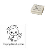 Tampons Encreurs Chouette mûre dans un Casquette de graduation tena (Tamponné)