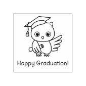 Tampons Encreurs Chouette mûre dans un Casquette de graduation tena (Impression)