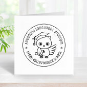 Tampons Encreurs Chouette mûre dans un texte rond Casquette de grad